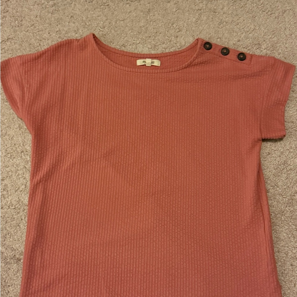 Madewell Women's Button-Shoulder Top - Rust